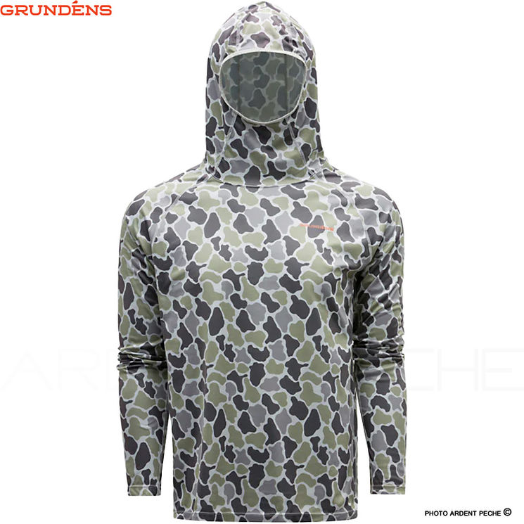 Tee shirt à capuche GRUNDENS Solstrale hoodie Tea duck camo