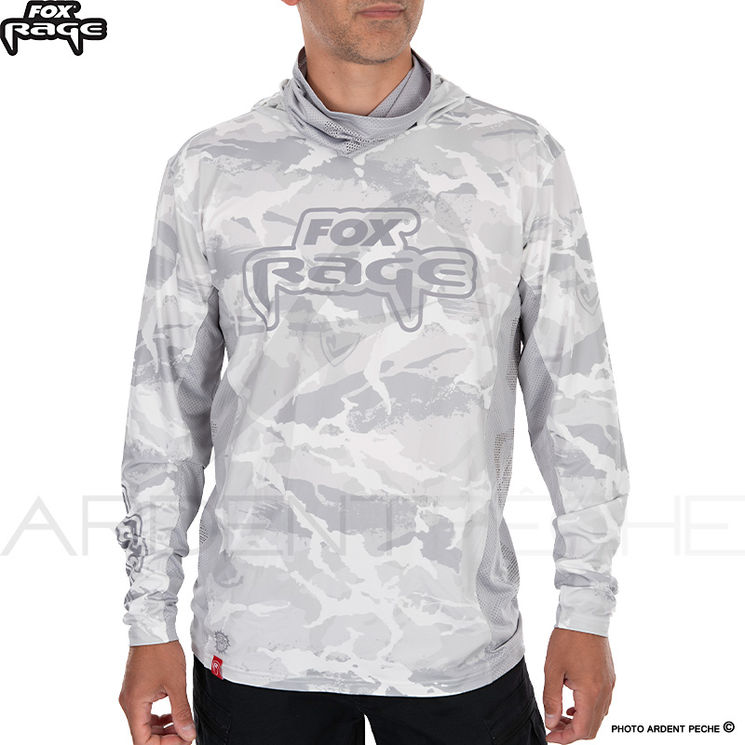 Sweat à capuche FOX RAGE UV Hooded light camo top