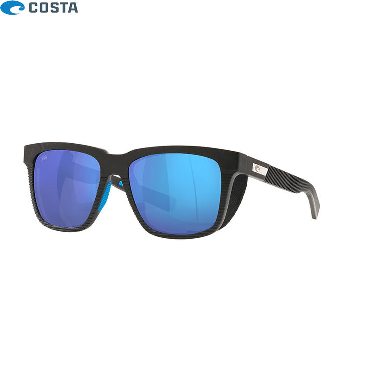 Lunettes polarisantes COSTA DEL MAR Pescador Net gray w/blue side shield Blue mirror 580G