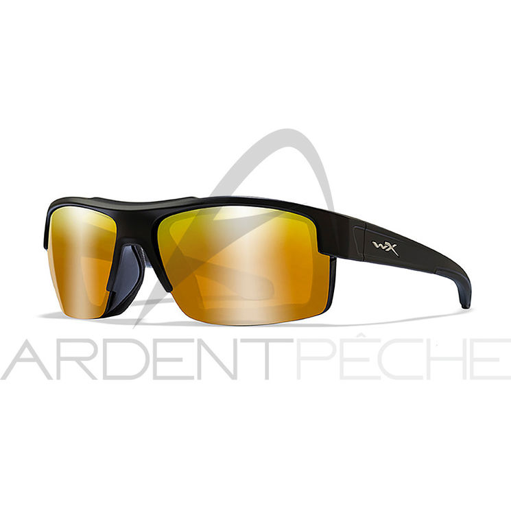 Lunettes polarisantes WILEY X Compass Amber gold mirror Matte black frame