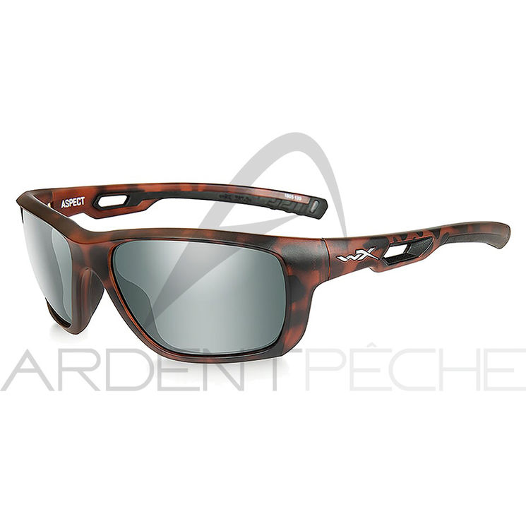 Lunettes polarisantes WILEY X Aspect Platinium flash Matte demi brown frame