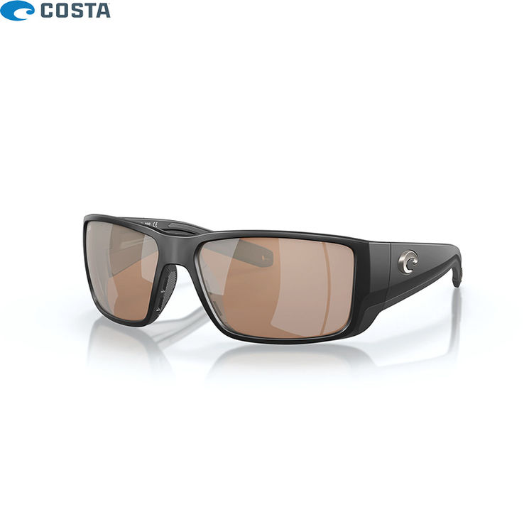 Lunettes polarisantes COSTA DEL MAR Blackfin pro Matte black Copper silver mirror 580G