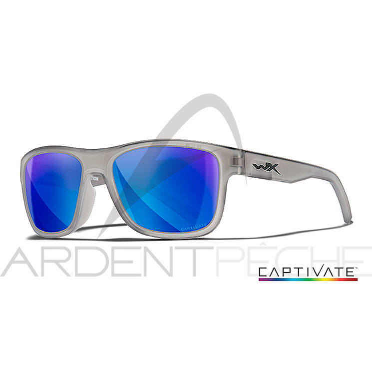 Lunettes polarisantes WILEY X Ovation captivate Blue mirror Matte slate frame