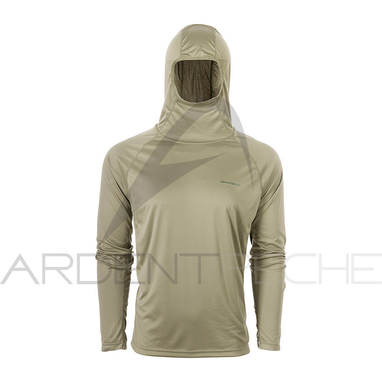 Tee shirt à capuche GRUNDENS Solstrale hoodie deep lichen green