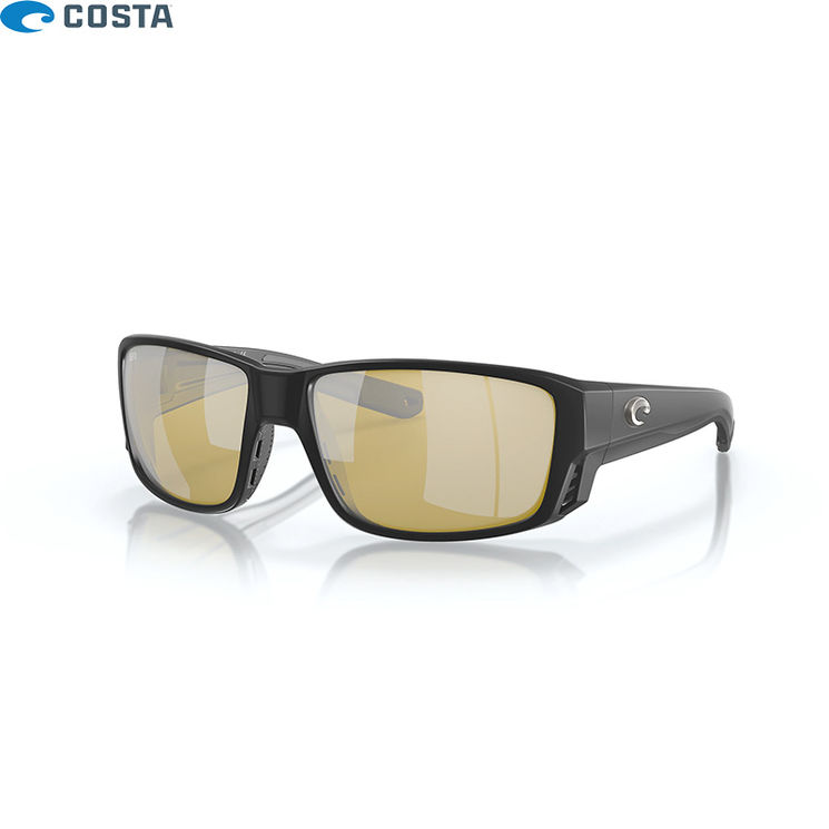 Lunettes polarisantes COSTA DEL MAR Tuna alley Pro Matte black Sunrise silver mirror 580G