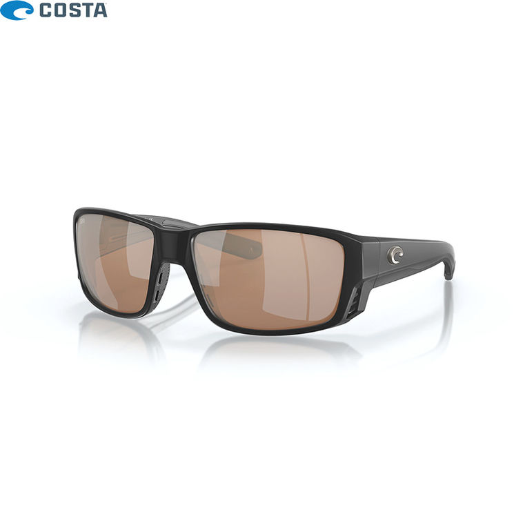 Lunettes polarisantes COSTA DEL MAR Tuna alley pro Matte black Copper silver mirror 580G