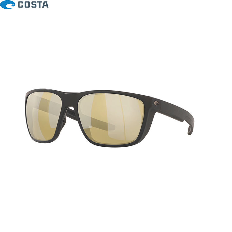 Lunettes polarisantes COSTA DEL MAR Ferg Matte black Sunrise silver mirror 580G