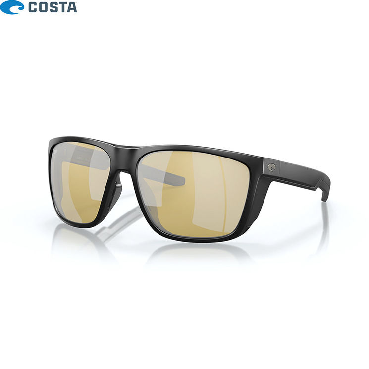 Lunettes polarisantes COSTA DEL MAR Ferg XL Matte black Sunrise silver mirror 580G