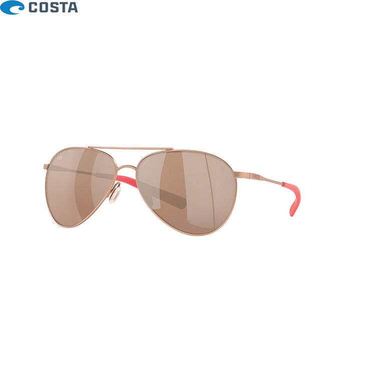 Lunettes polarisantes COSTA DEL MAR Piper Satin rose gold Copper silver mirror 580G