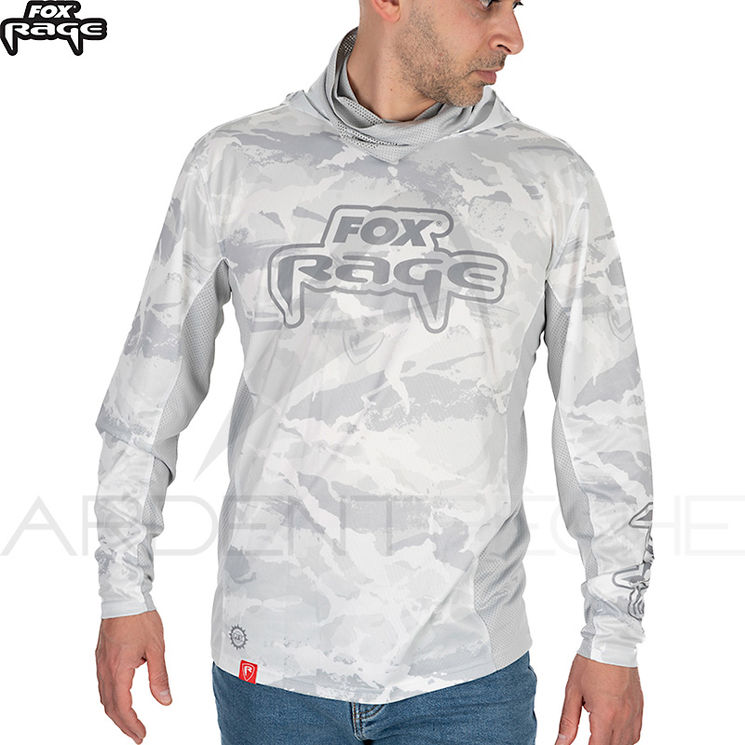 Tee shirt à capuche FOX RAGE UV Hooded performance top