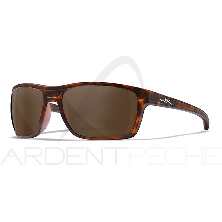 Lunettes polarisantes WILEY X Kingpin brown Matte demi frame