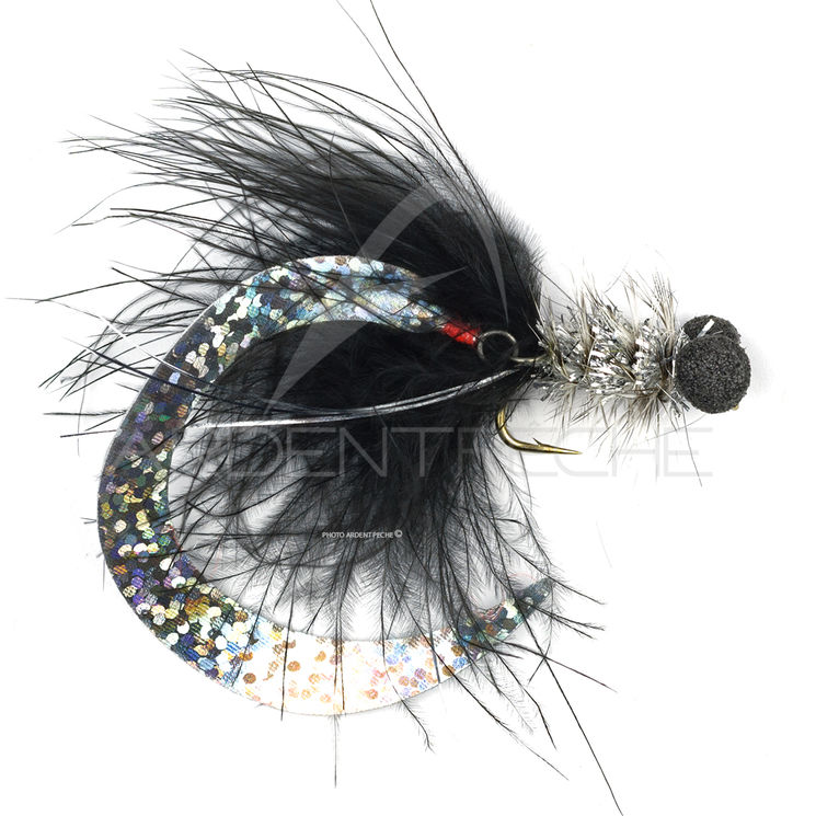 Mouche FMF Streamers Black Humungus Wiggle Tail Booby 977206