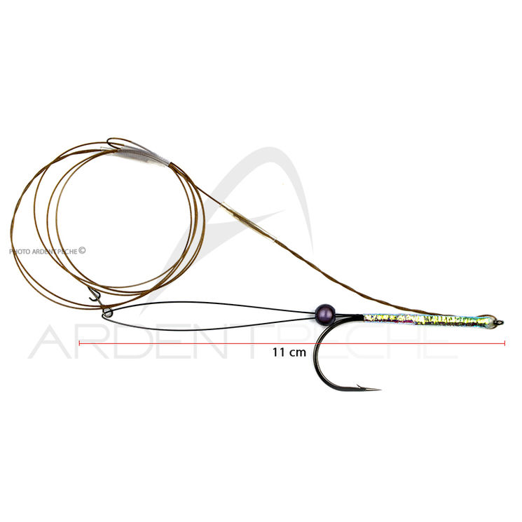 Monture mouche brochet FMF Tube Fly Wiggle Tail Trace Rig 1500