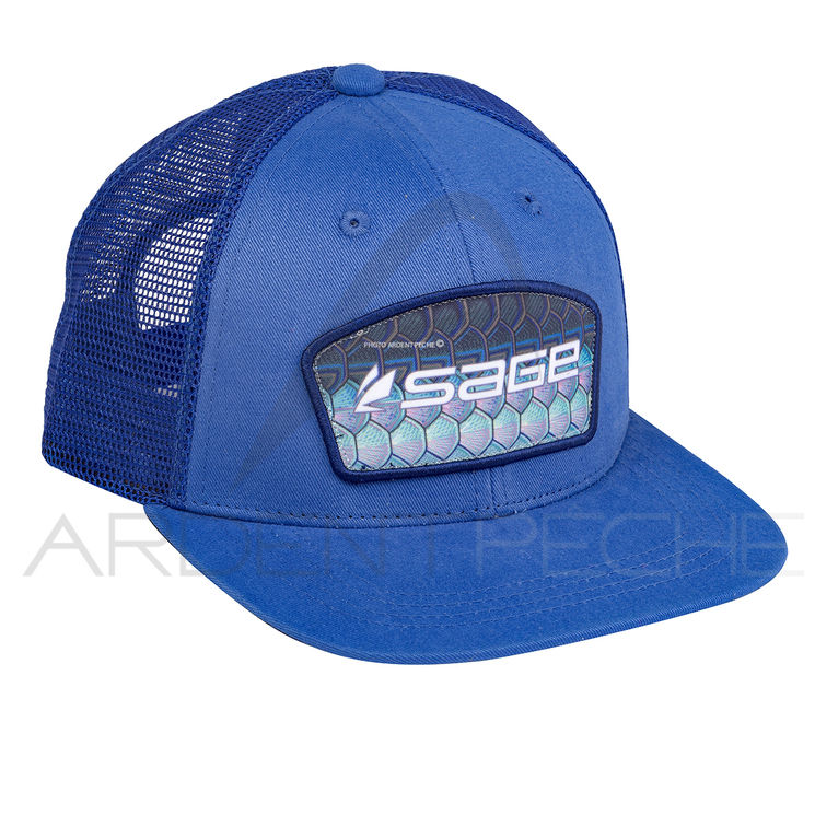 Casquette SAGE Patch Trucker Blue Tarpon