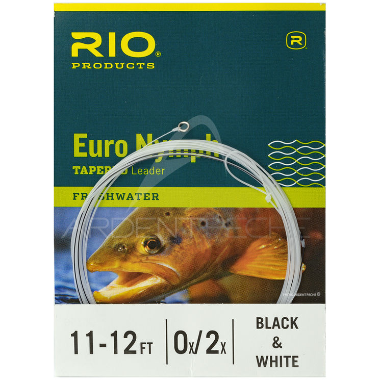 Bas de ligne RIO Euro Nymph 11´ (3,40m) noir/blanc