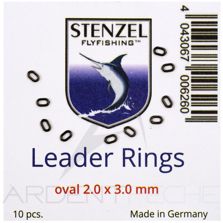 Anneaux de bas de ligne STENZEL oval noir 2 x 3 mm