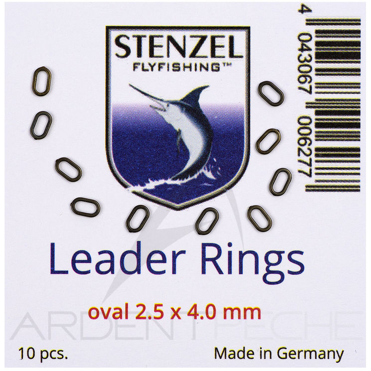 Anneaux de bas de ligne STENZEL oval noir 2.5 x 4 mm