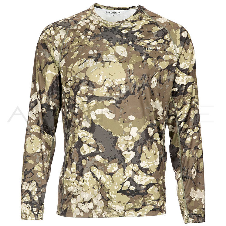 Tee shirt SIMMS Solarflex crewneck Prints riparian camo