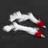 Mouche streamer brochet sandre STS RH White Red 