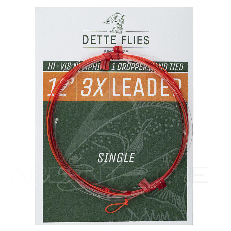 Bas de ligne Dette Flies nymphe 3,60 m (12ft)