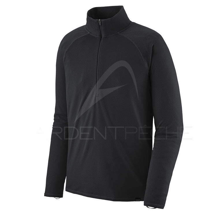 sous-vêtement PATAGONIA Men's Capilene Midweight Zip-Neck black