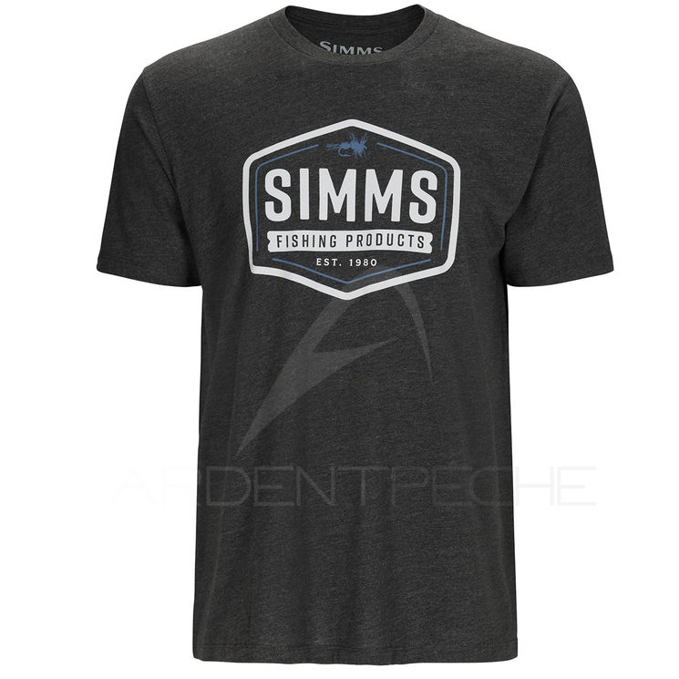 Tee shirt SIMMS Fly Patch T-Shirt Charcoal Heather