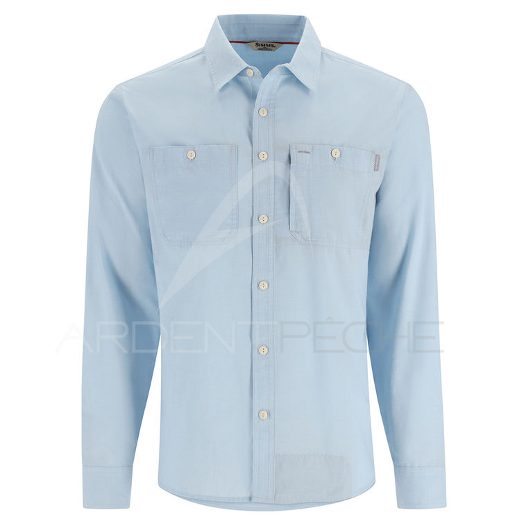 Chemise SIMMS Cutbank Chambray Shirt Sky Chambray