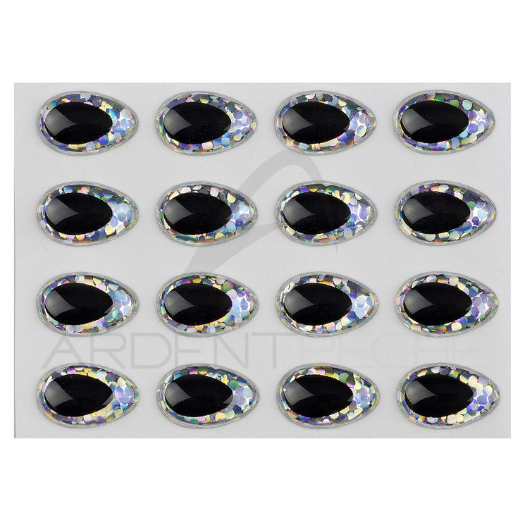 Yeux 3D Epoxy SYBAI Teardrop Eyes, Silver