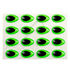 Yeux 3D Epoxy SYBAI Teardrop Eyes, Fluo Vert