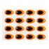 Yeux 3D Epoxy SYBAI Teardrop Eyes, Fluo Orange