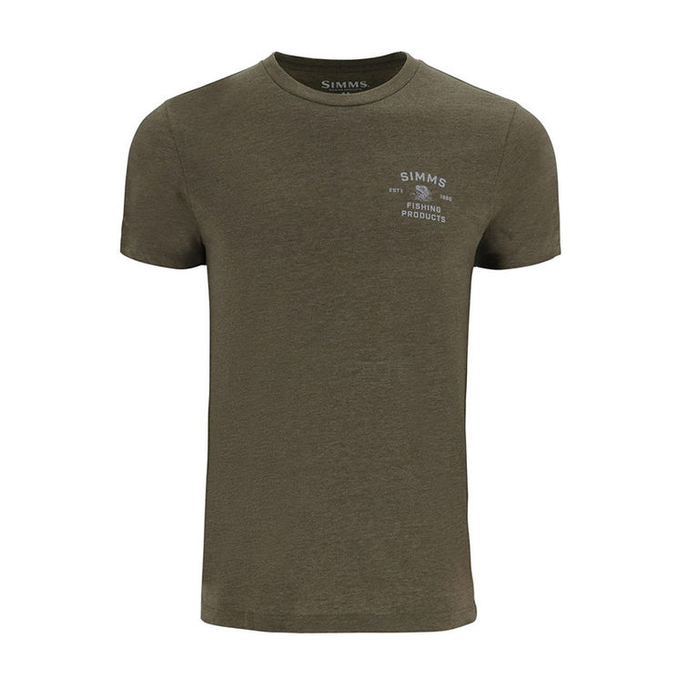 Tee shirt SIMMS Stacked Bass T-Shirt Military Heather