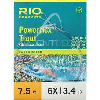 rio powerflex trout tapered leaders 7.5ft 6x 3.4lb streamers