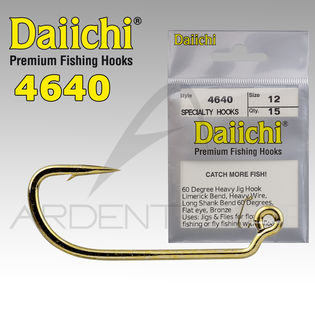 DAIICHI 4640 HOOK-Competition Hook 60 Degree Bronze Fly Tying